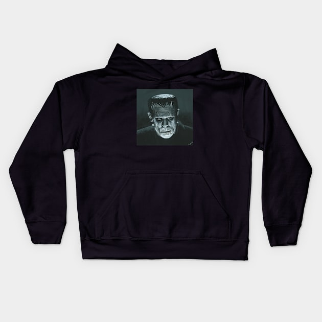 Boris Karloff Kids Hoodie by Shock Shop